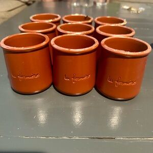 9 terracotta La Fermiere pots